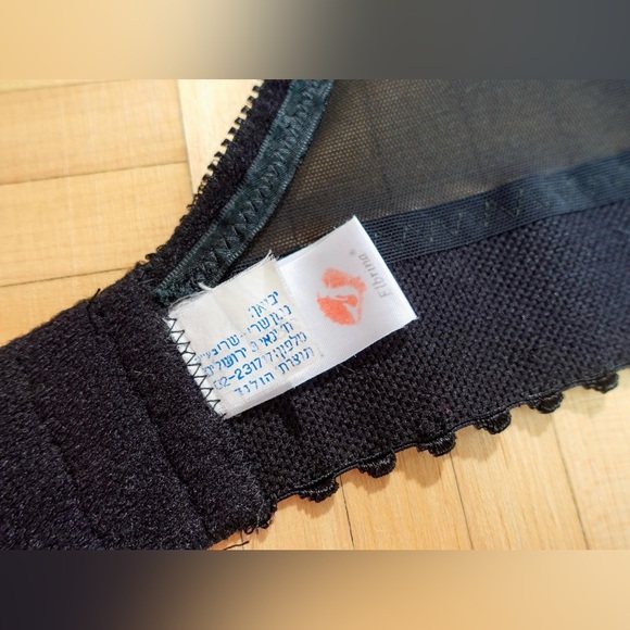 Vintage tuxedo black lace longline bustier bra top - Picture 7 of 9